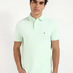 Tommy Hilfiger Men Solid Polo Collar Cotton T-shirt-picture-22