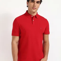 Tommy Hilfiger Men Solid Polo Collar Cotton T-shirt-picture-45