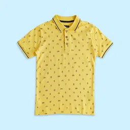 Pantaloons Junior Boys Conversational Printed Polo Collar T-shirt-picture-30