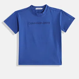 Calvin Klein Boys Brand Logo Embroidered T-shirt-picture-19
