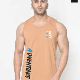 SLOWLORIS Pack Of 2 Typography Printed Sleeveless Round Neck Basic Vest-image-0