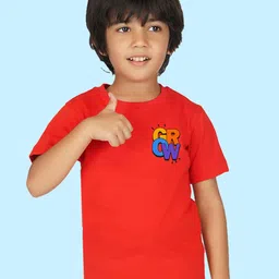 NUSYL Boys Typography Printed Round Neck Cotton T-shirt-picture-14