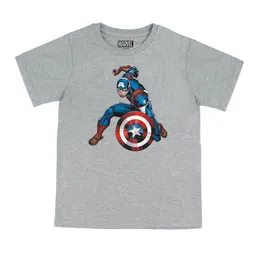 Marvel by Wear Your Mind Boys Grey Melange Printed T-shirt-picture-23