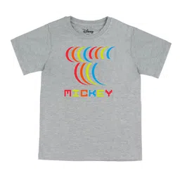 Disney by Wear Your Mind Boys Grey  Red Mickey Mouse Printed Pure Cotton T-shirt-picture-21