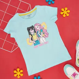 Pantaloons Junior Girls Graphic Printed Cotton T-shirt-picture-21