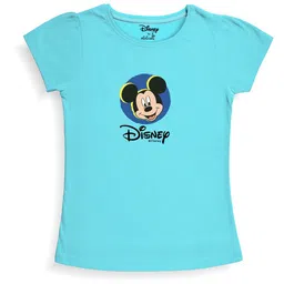 Minicult Girls Mickey Mouse Printed Puff Sleeves Cotton T-shirt-image-65
