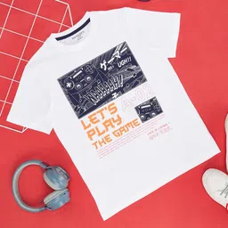 Pantaloons Junior Boys Graphic Printed Round Neck Short Sleeves Cotton T-shirt-picture-30