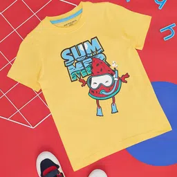 Pantaloons Junior Boys Graphic Printed Round Neck Cotton T-shirt-picture-11