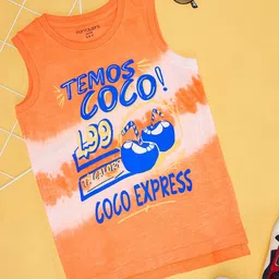 Pantaloons Junior Boys Round Neck Printed Sleeveless Cotton T-shirt-picture-30