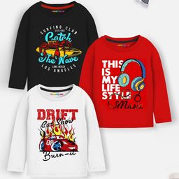 YK X Trampoline Boys Typography 3 Printed Applique T-shirt-picture-17