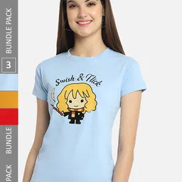 Fabflee Pack Of 3 Typography Printed Cotton T-shirt-picture-24