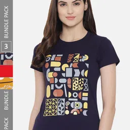 Fabflee Pack Of 3 Printed Cotton T-shirt-picture-14