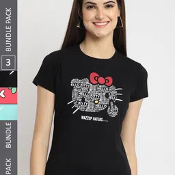 Fabflee Pack Of 3 Printed Cotton T-shirts-picture-30