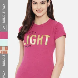 Fabflee Pack of 3 Typography Printed Cotton T-shirt-picture-22