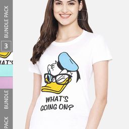 Fabflee Pack Of 3 Donald Duck Printed Cotton T-shirt-picture-9