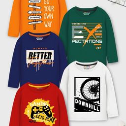 YK X Trampoline Boys Typography 5 Printed Applique T-shirt-picture-39