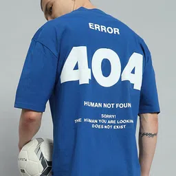 GRIFFEL Typography Printed Drop-Shoulder Sleeves Cotton Oversized T-shirt-picture-12