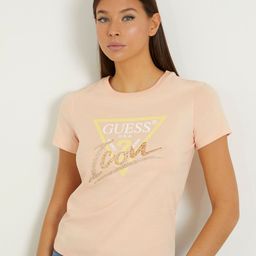 GUESS Women Typography Printed Cotton T-shirt-picture-25