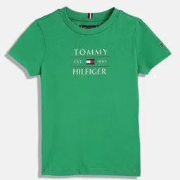 Tommy Hilfiger Boys Typography Printed Round Neck Cotton T-shirt-image-65