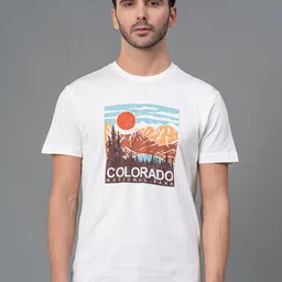 Red Tape Men Graphic Print 100% Cotton Round Neck Half Sleeve T-Shirt-picture-38