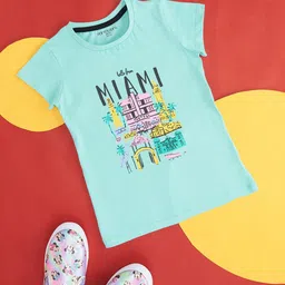Pantaloons Junior Girls Typography Printed Cotton T-shirt-picture-22