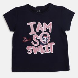 Chicco Infants Girls Round Neck Typography Printed Cotton T-shirt-picture-11