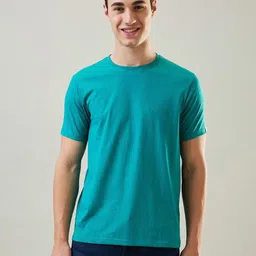 TIM PARIS Men Solid Round Neck Cotton T-shirt-picture-15