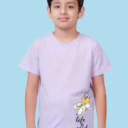 NUSYL Boys Graphic Printed Placement Round Neck T-shirt-picture-32