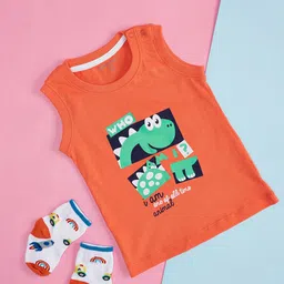 Pantaloons Baby Infant Boys Graphic Printed Sleeveless Cotton T-shirt-picture-29