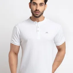 Status Quo Henley Neck Cotton T-shirt-image-1