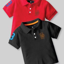 CODEZ Boys 2 Polo Collar Applique T-shirt-picture-30