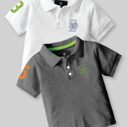 CODEZ Boys 2 Polo Collar Applique T-shirt-picture-24