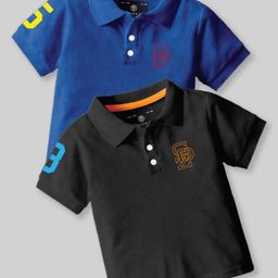 CODEZ Boys 2 Polo Collar Applique T-shirt-picture-8