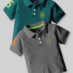 CODEZ Boys 2 Polo Collar Applique T-shirt-picture-7
