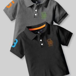 CODEZ Boys 2 Polo Collar Applique T-shirt-picture-17