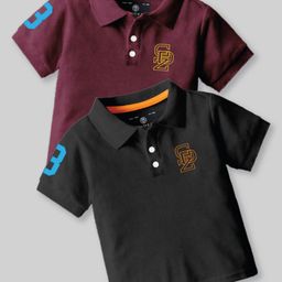 CODEZ Boys 2 Polo Collar Applique T-shirt-picture-11