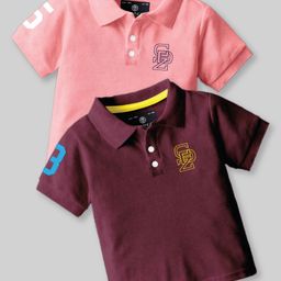 CODEZ Boys 2 Polo Collar Applique T-shirt-picture-38