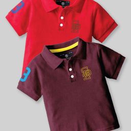 CODEZ Boys 2 Polo Collar Applique T-shirt-picture-10