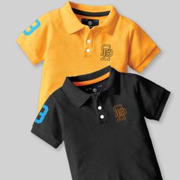 CODEZ Boys 2 Polo Collar Applique T-shirt-picture-23