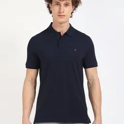 Tommy Hilfiger Men Solid Polo Collar Cotton T-shirt-picture-24