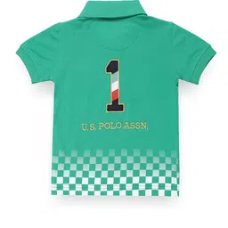 U.S. Polo Assn. Kids Boys Polo Collar Short Sleeves Appliqued Regular Fit Cotton T-shirt-picture-26