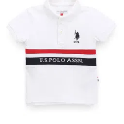 U.S. Polo Assn. Kids Boys Striped Polo Collar Cotton T-shirt-picture-40