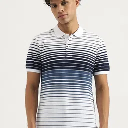 United Colors of Benetton Men Striped Polo Collar T-shirt-picture-29