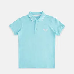 Pantaloons Junior Boys Blue Polo Collar Cotton T-shirt-picture-20