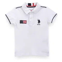 U.S. Polo Assn. Kids Boys Polo Collar Cotton Applique T-shirt-picture-54