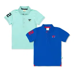 JusCubs Boys Pack Of 2 Polo Collar Cotton T-shirt-picture-9