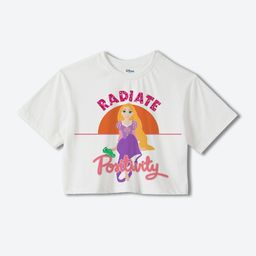 YK Disney Girls Rapunzel Graphic Printed Pure Cotton Boxy T-shirt-picture-40