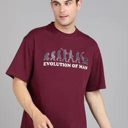 Alan Jones Typography Printed Oversized Pure Cotton T-Shirt-image-2