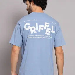 GRIFFEL Typography Printed Drop-Shoulder Cotton Oversize T-shirt-picture-13