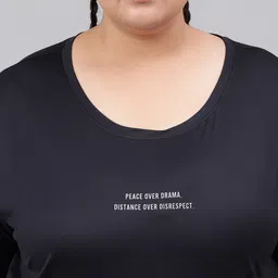 MKH Plus Size Typography Printed Dri-FIT Sports T-Shirt image 5